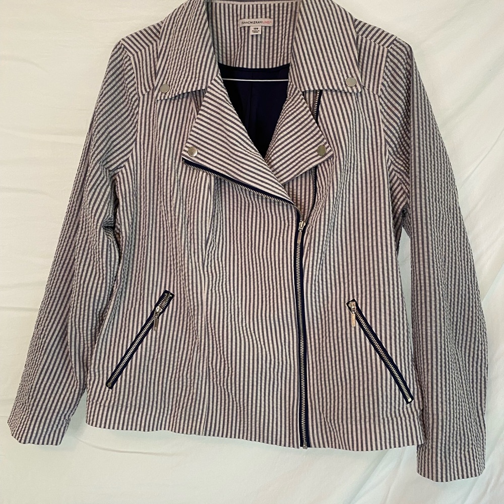 Isaac Mizrahi live! Seer sucker jacket, size 18w